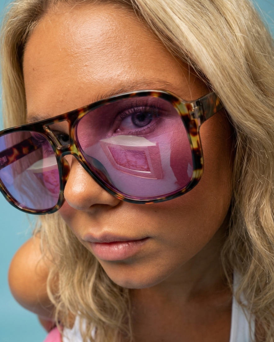 Nueva Soleil 01 – Tortoise Pink Aviator Sunglasses