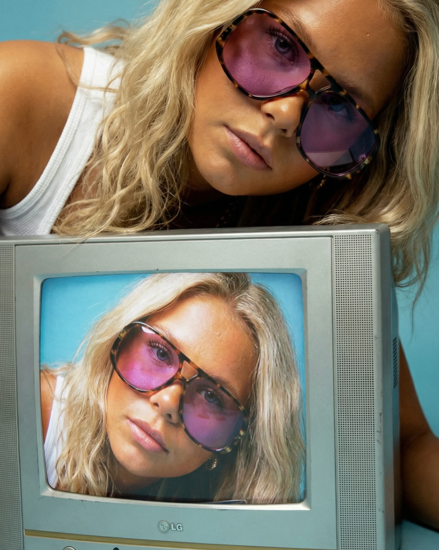 Nueva Soleil 01 – Tortoise Pink Aviator Sunglasses